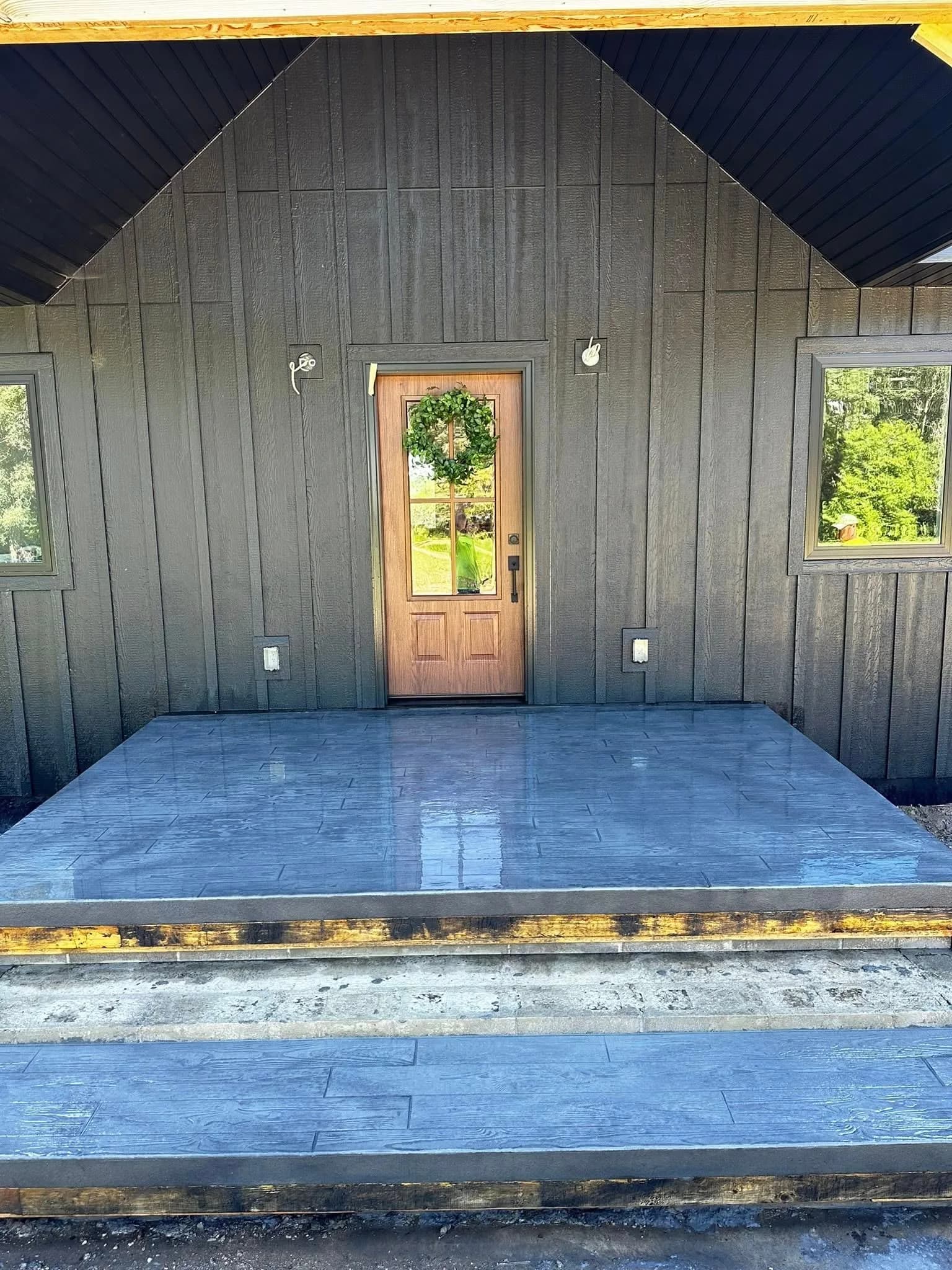 Custom concrete patio project